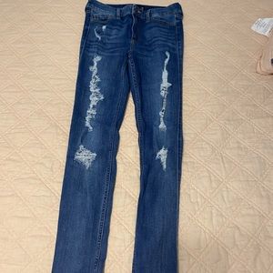 ripped skinny jeans-hollister